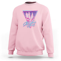 Camping Lover Sweatshirt Adventure Awaits Outdoors Hiking Mountains Climber - Wonder Print Shop