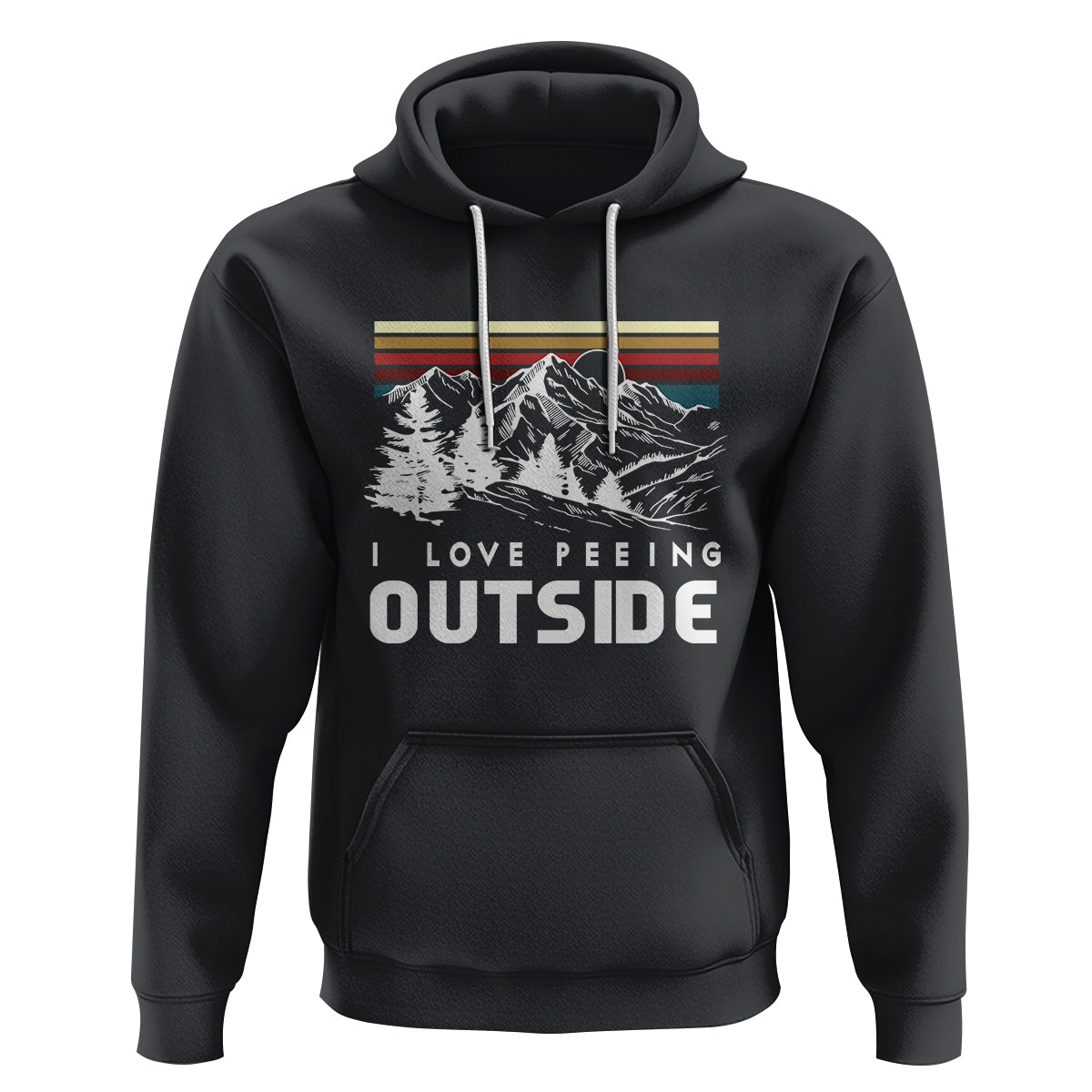 Funny Camping Hoodie I Love Peeing Outside Nature Lover Hiking Men - Wonder Print Shop