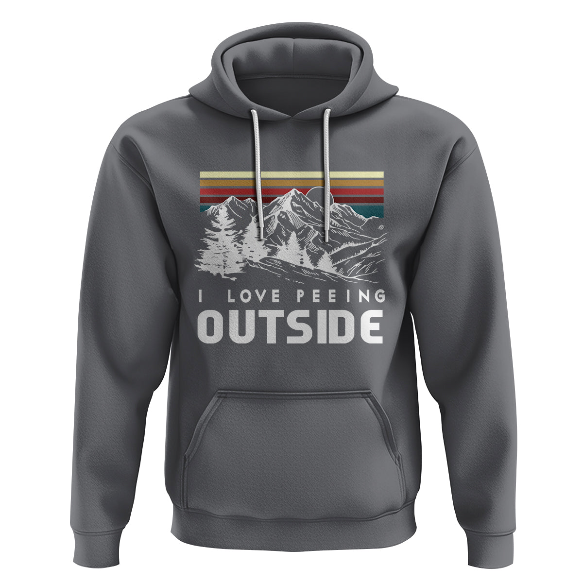 Funny Camping Hoodie I Love Peeing Outside Nature Lover Hiking Men - Wonder Print Shop