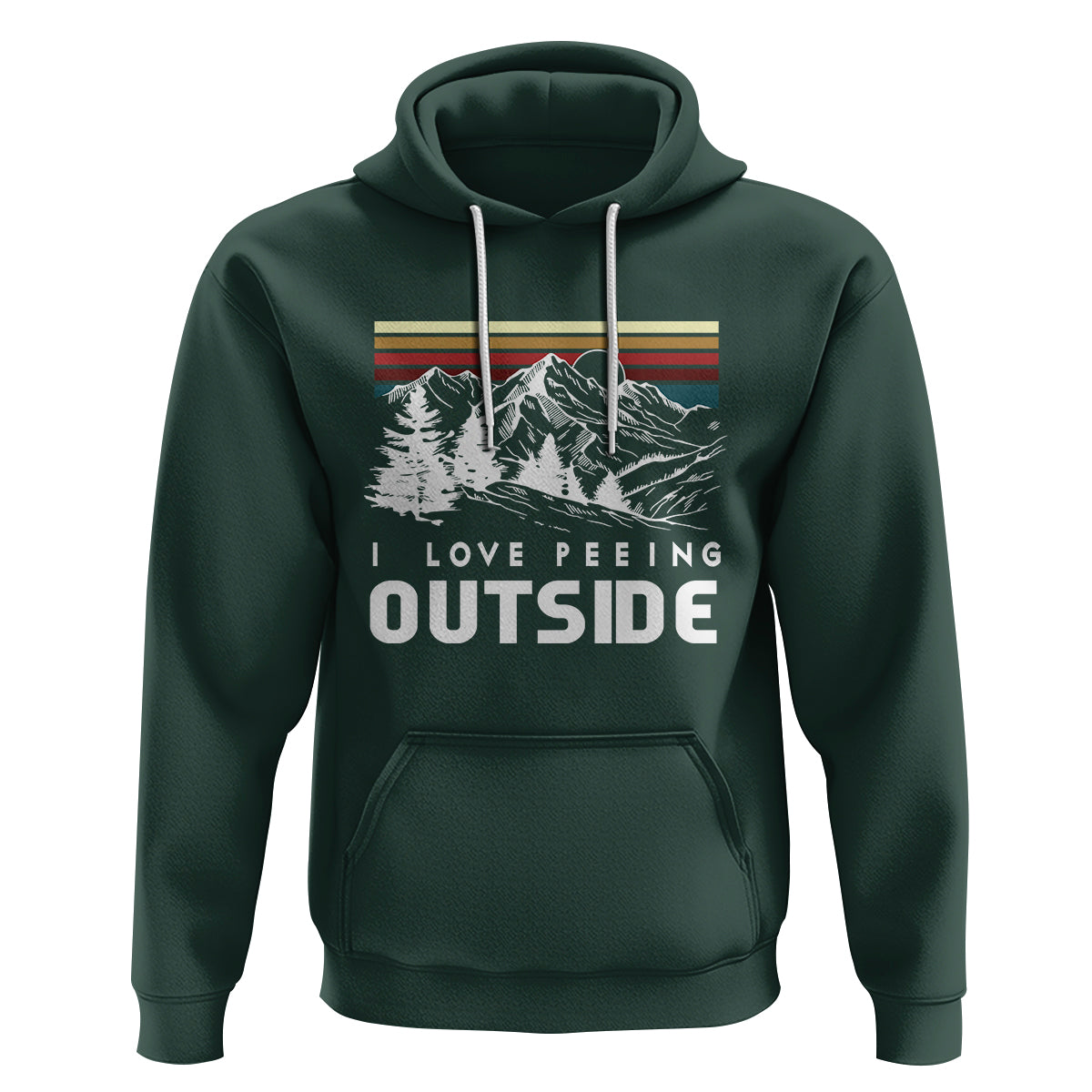 Funny Camping Hoodie I Love Peeing Outside Nature Lover Hiking Men - Wonder Print Shop