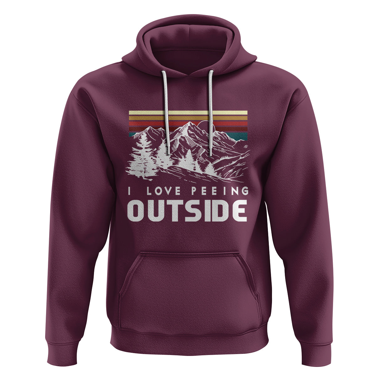 Funny Camping Hoodie I Love Peeing Outside Nature Lover Hiking Men - Wonder Print Shop