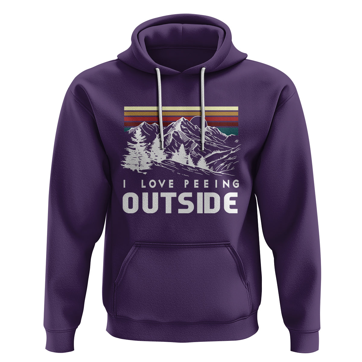 Funny Camping Hoodie I Love Peeing Outside Nature Lover Hiking Men - Wonder Print Shop