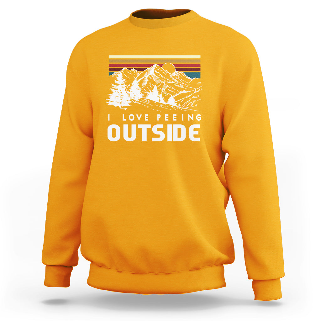 Funny Camping Sweatshirt I Love Peeing Outside Nature Lover Hiking Men - Wonder Print Shop
