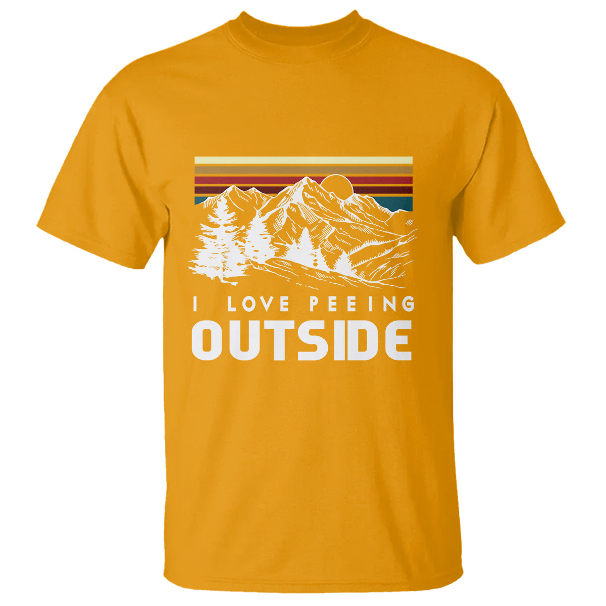 Funny Camping T Shirt I Love Peeing Outside Nature Lover Hiking Men - Wonder Print Shop