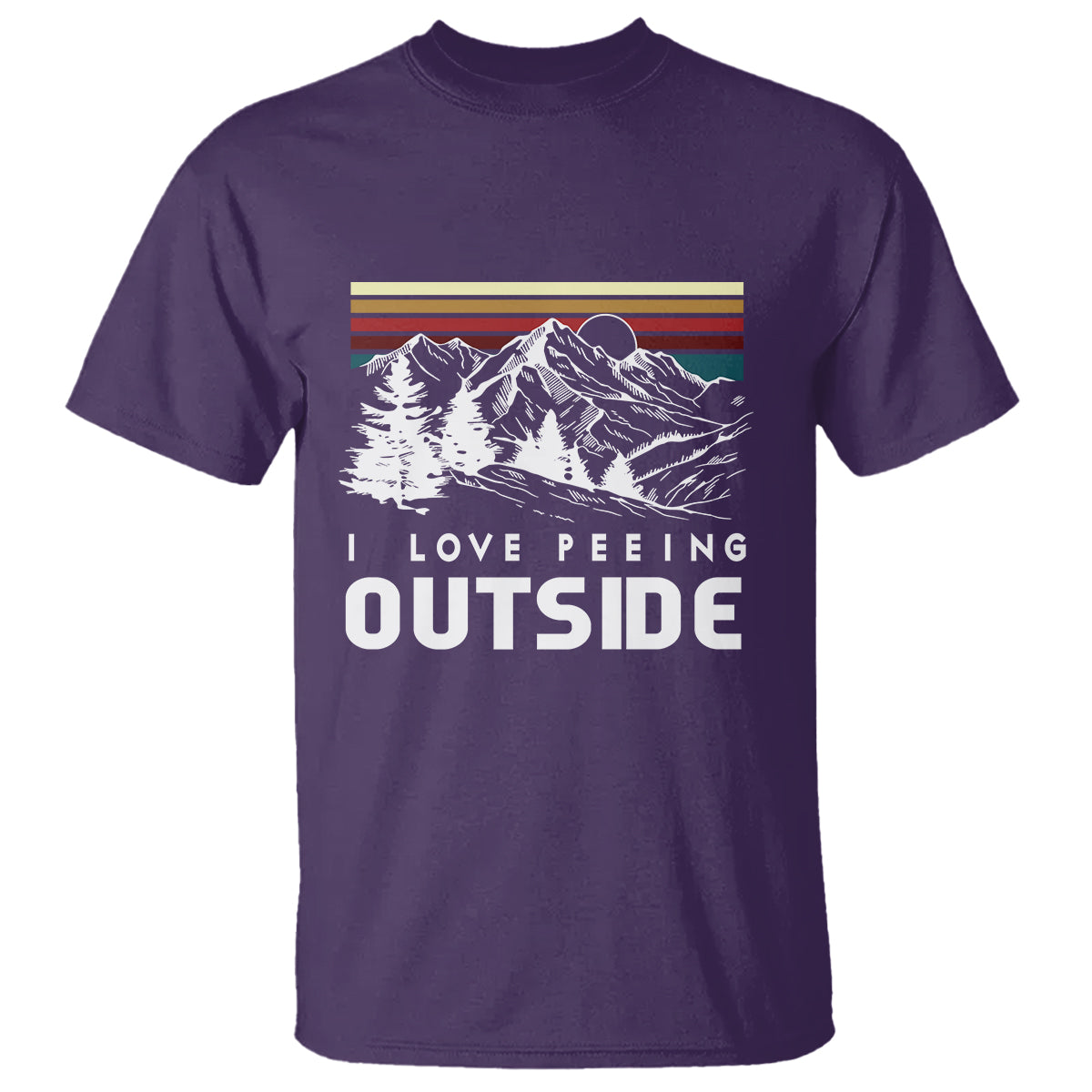 Funny Camping T Shirt I Love Peeing Outside Nature Lover Hiking Men - Wonder Print Shop