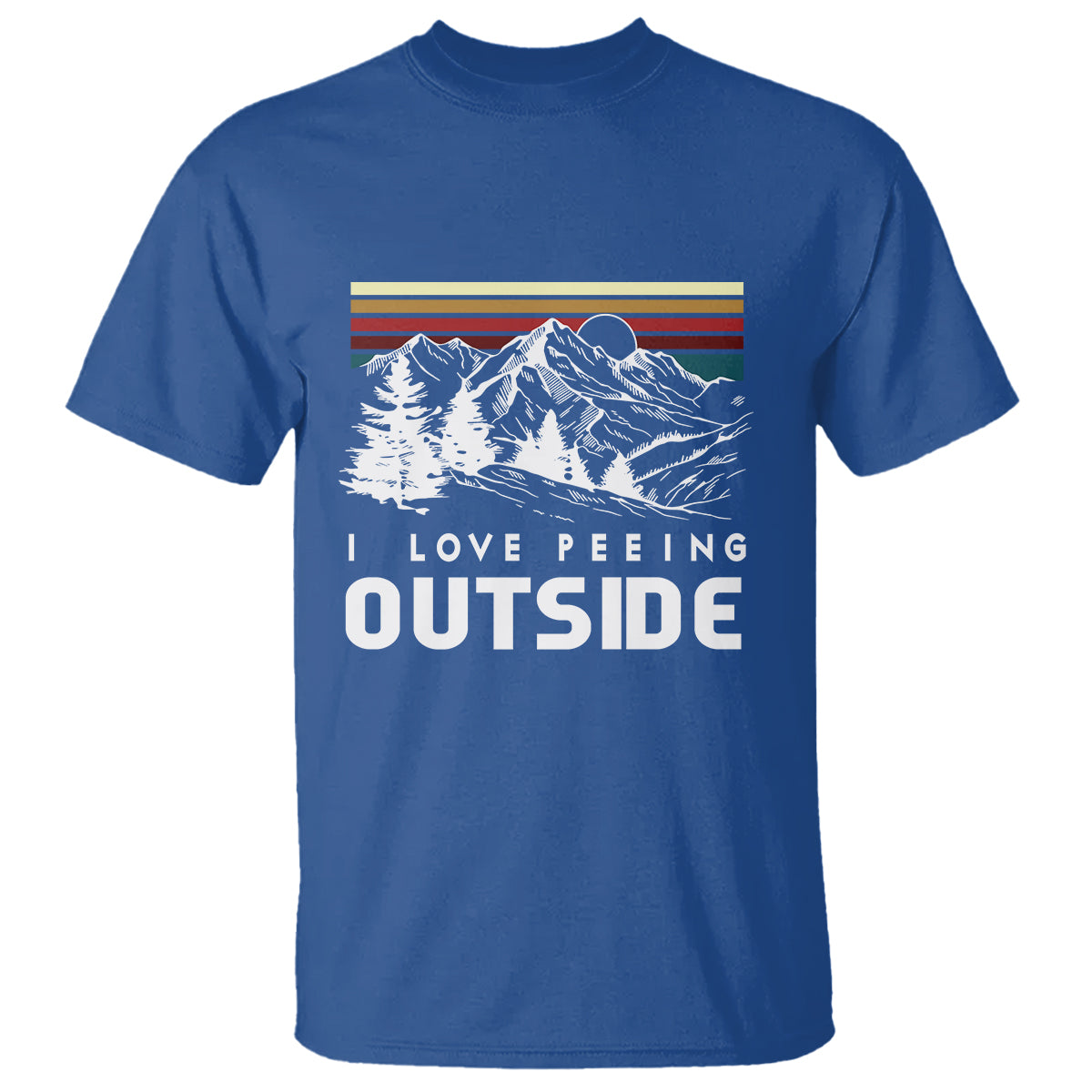 Funny Camping T Shirt I Love Peeing Outside Nature Lover Hiking Men - Wonder Print Shop