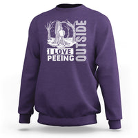 Funny Camping Sweatshirt I Love Peeing Outside Nature Lover Hiking Men - Wonder Print Shop