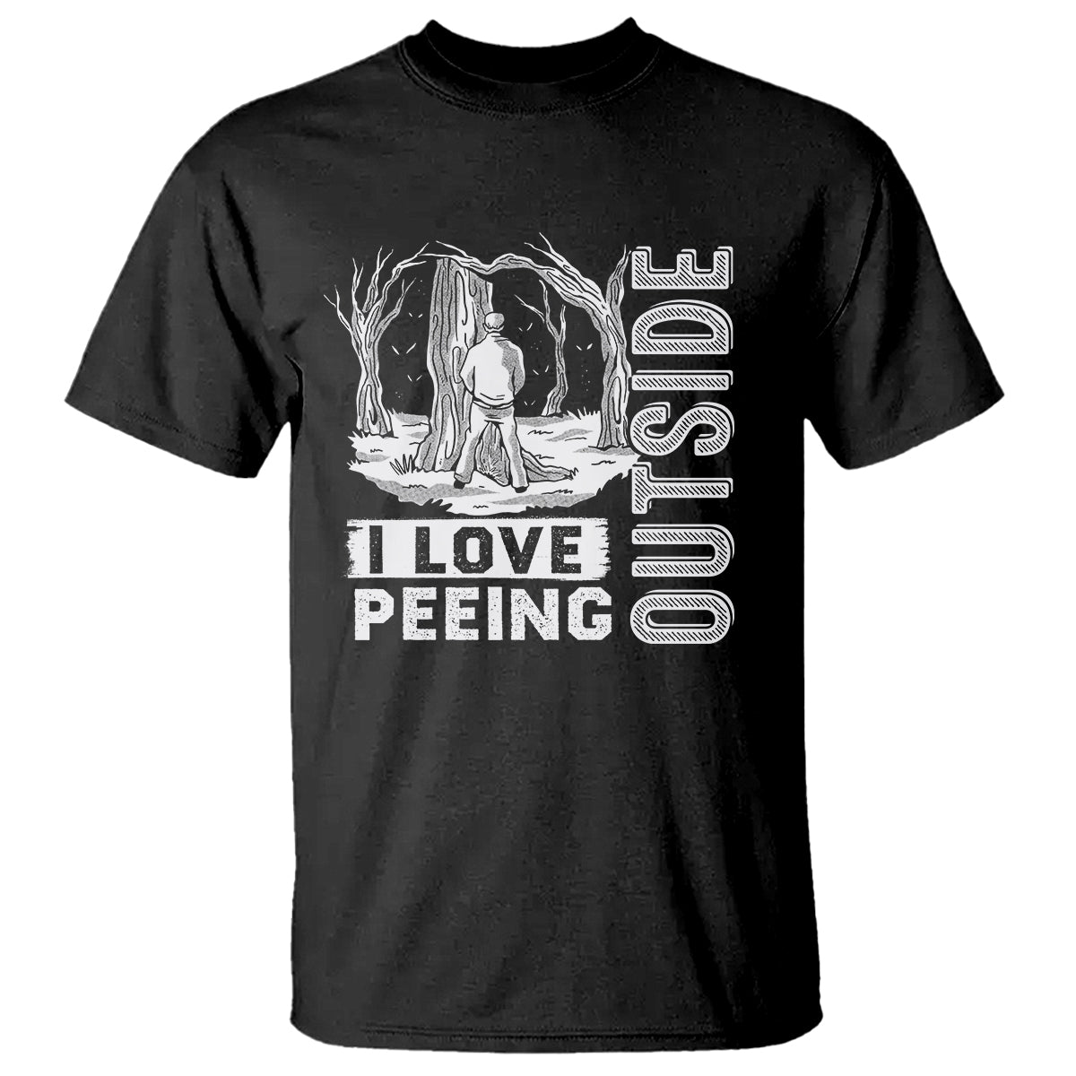 Funny Camping T Shirt I Love Peeing Outside Nature Lover Hiking Men - Wonder Print Shop