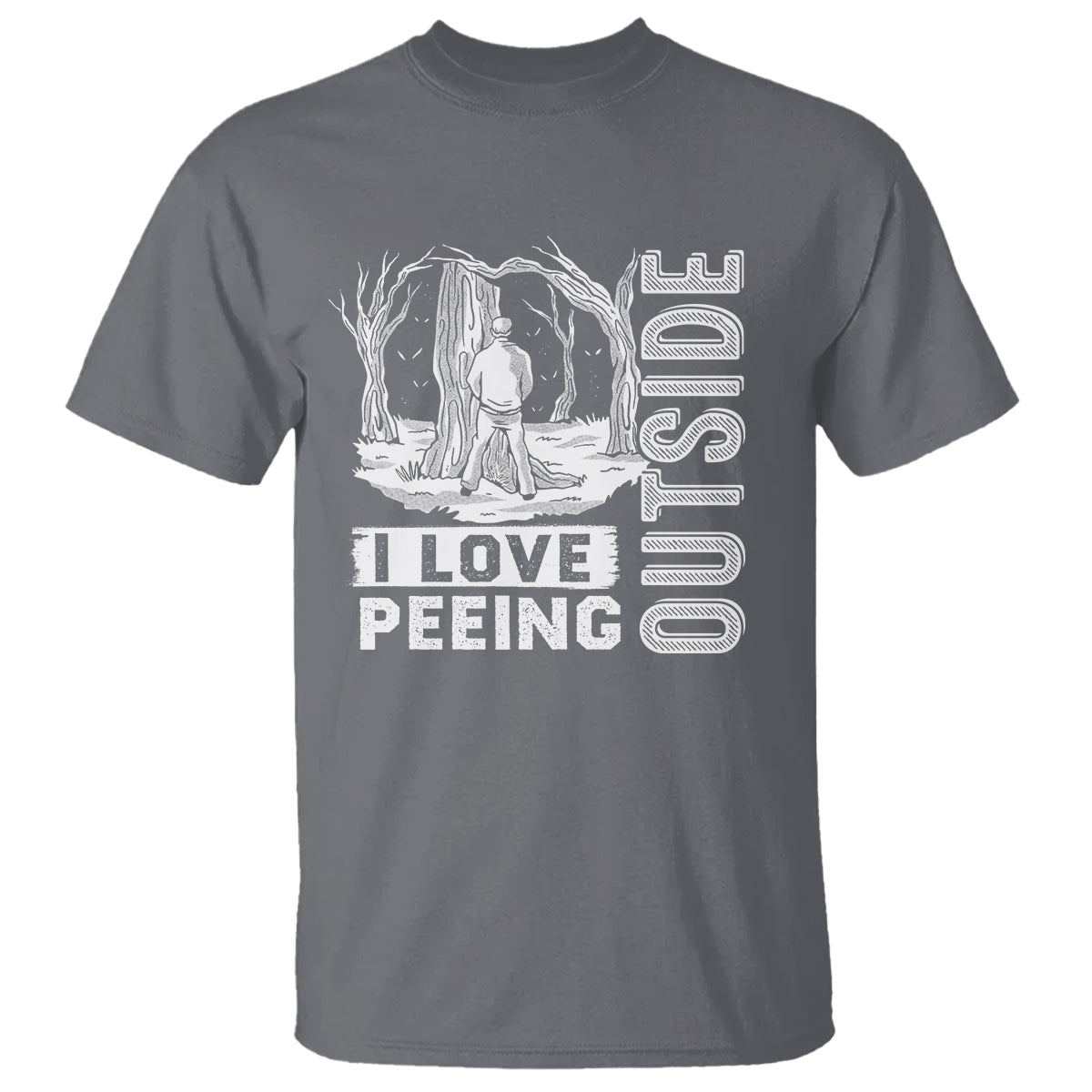 Funny Camping T Shirt I Love Peeing Outside Nature Lover Hiking Men - Wonder Print Shop