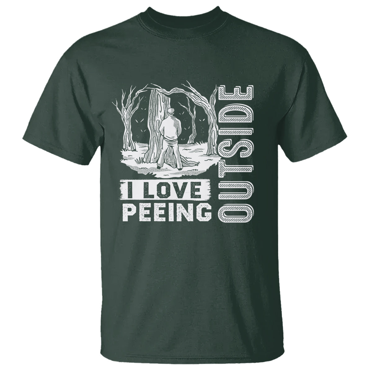 Funny Camping T Shirt I Love Peeing Outside Nature Lover Hiking Men - Wonder Print Shop