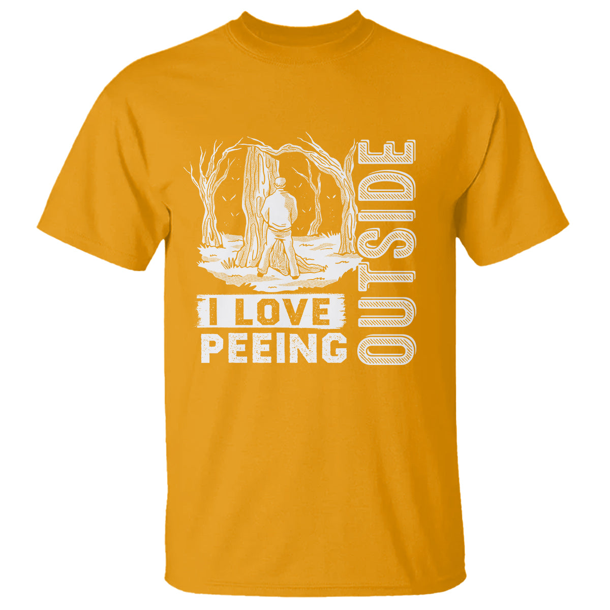 Funny Camping T Shirt I Love Peeing Outside Nature Lover Hiking Men - Wonder Print Shop
