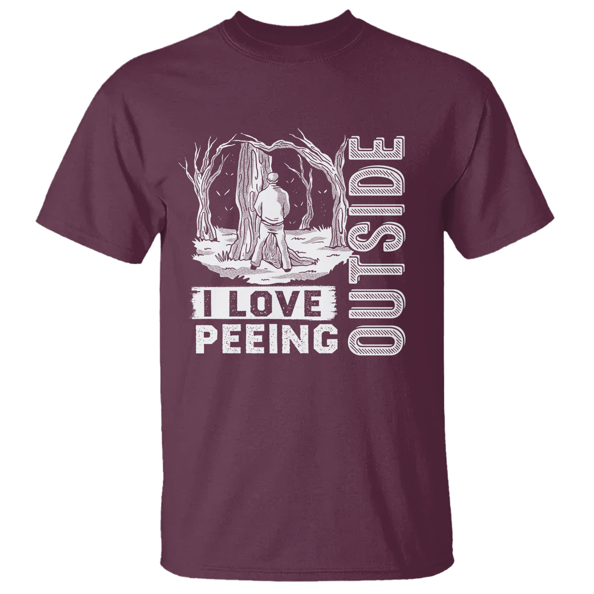 Funny Camping T Shirt I Love Peeing Outside Nature Lover Hiking Men - Wonder Print Shop
