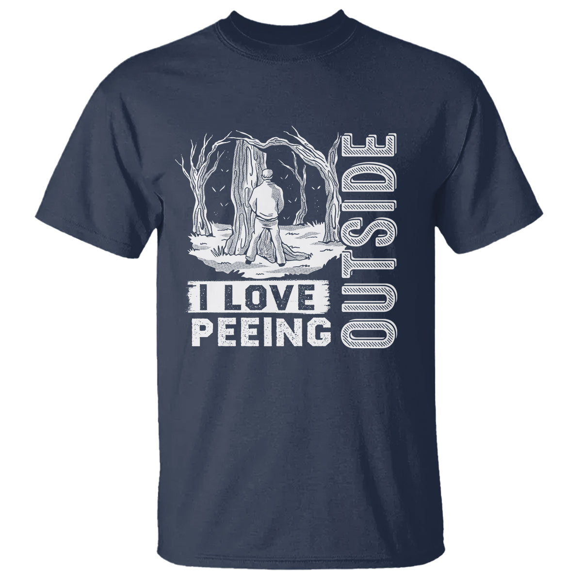Funny Camping T Shirt I Love Peeing Outside Nature Lover Hiking Men - Wonder Print Shop