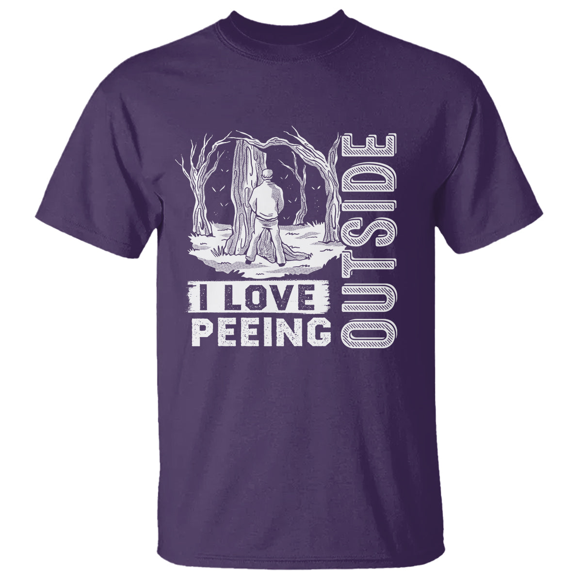 Funny Camping T Shirt I Love Peeing Outside Nature Lover Hiking Men - Wonder Print Shop
