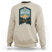 Hiking Society Sweatshirt Out Of Breath Don't Worry I'll Be There In A Minute Retro Vintage - Wonder Print Shop