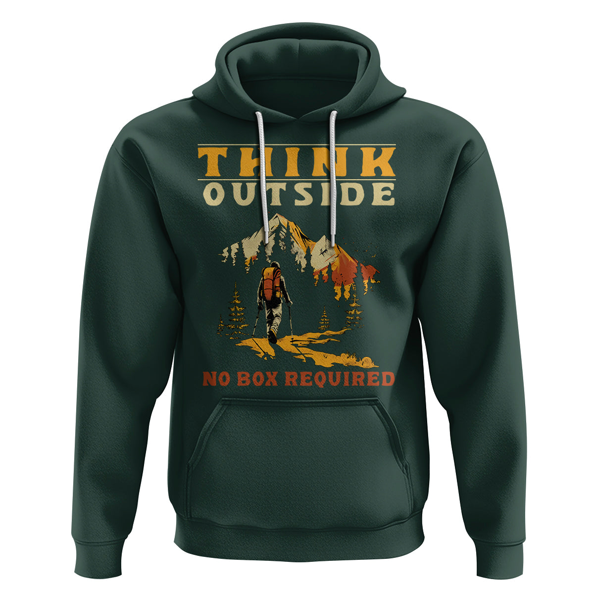 Nature Lover Hoodie Think Outside No Box Required - Wonder Print Shop
