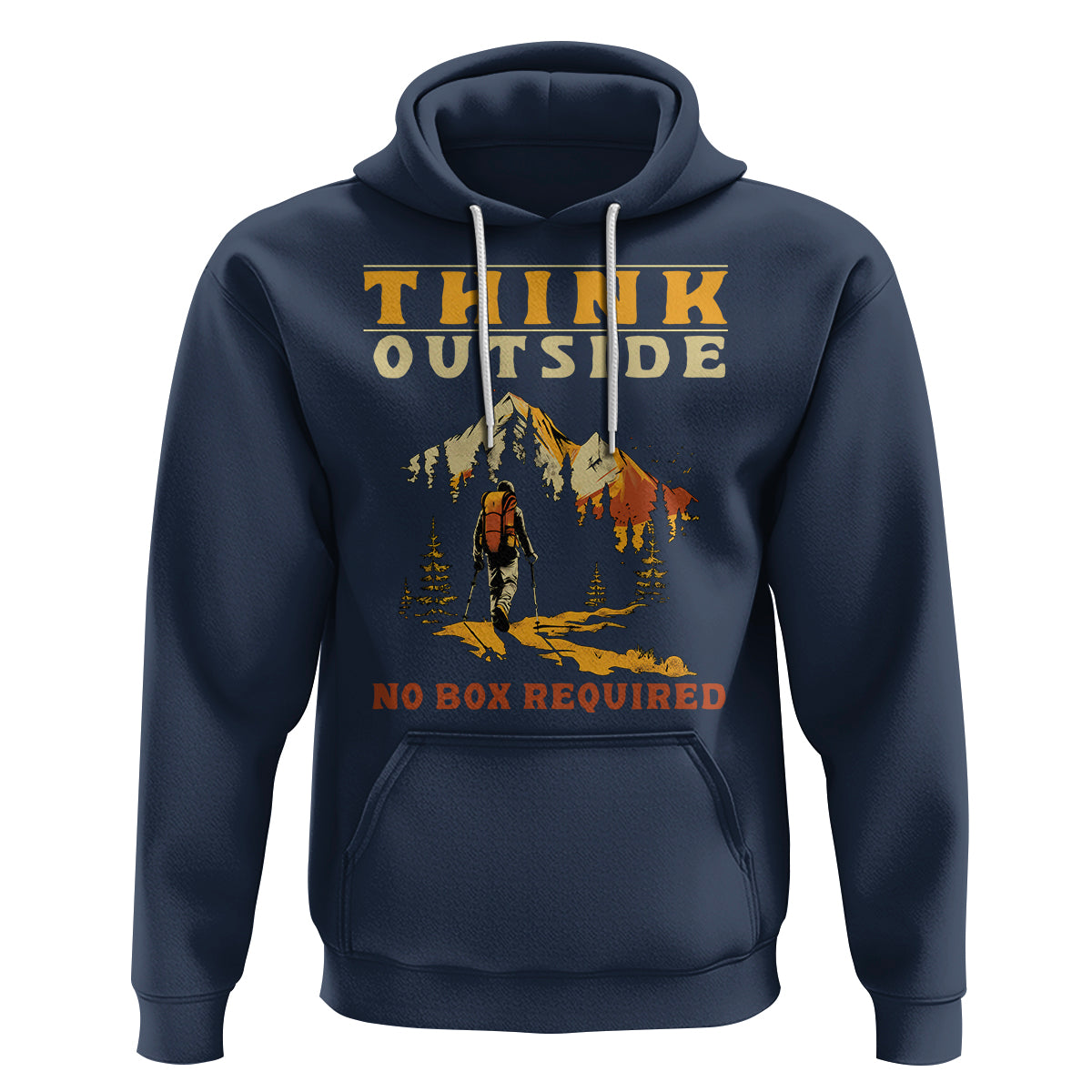 Nature Lover Hoodie Think Outside No Box Required - Wonder Print Shop