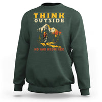 Nature Lover Sweatshirt Think Outside No Box Required - Wonder Print Shop