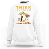 Nature Lover Sweatshirt Think Outside No Box Required - Wonder Print Shop