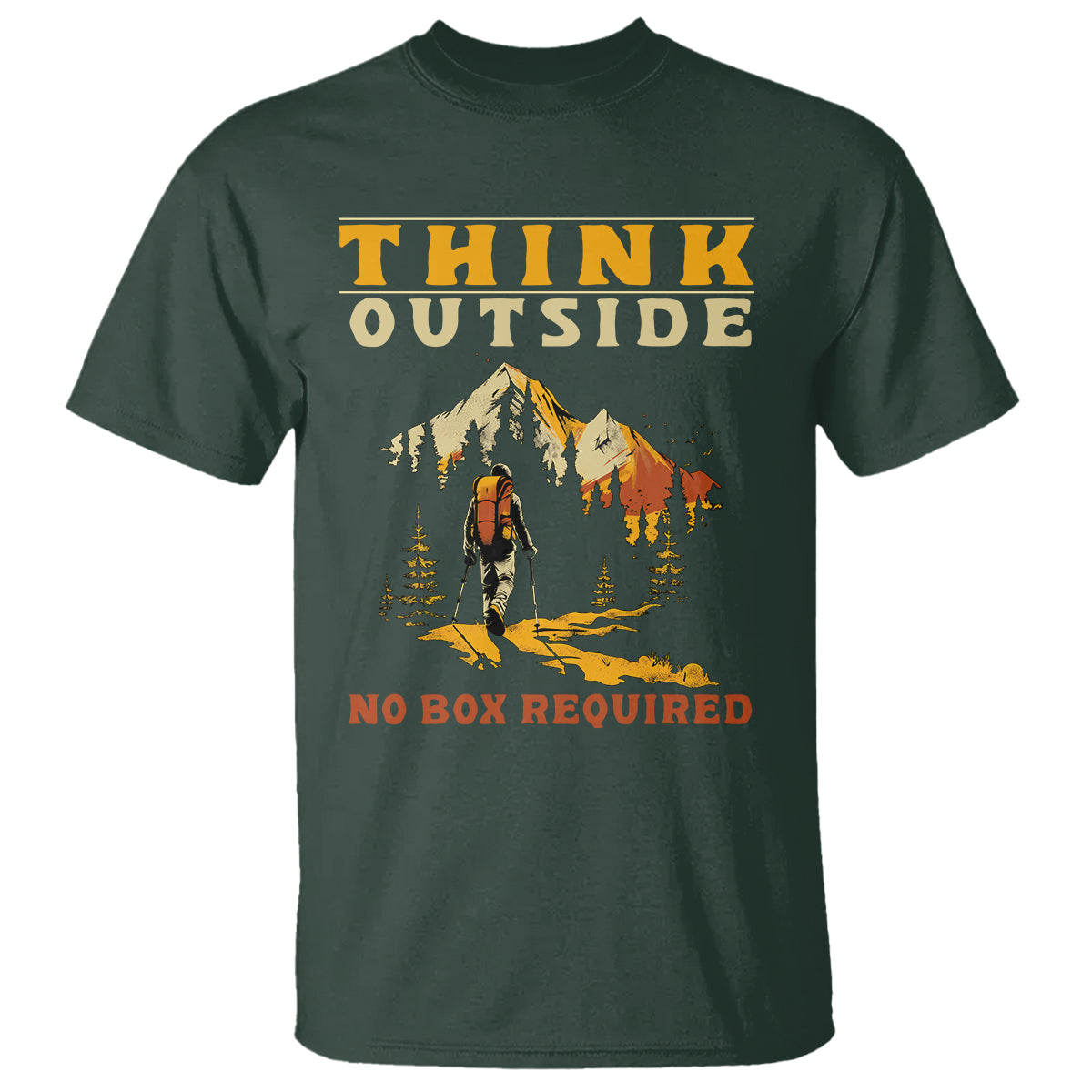 Nature Lover T Shirt Think Outside No Box Required - Wonder Print Shop
