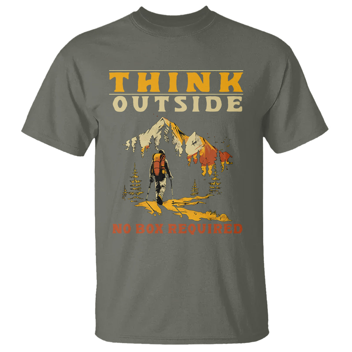 Nature Lover T Shirt Think Outside No Box Required - Wonder Print Shop