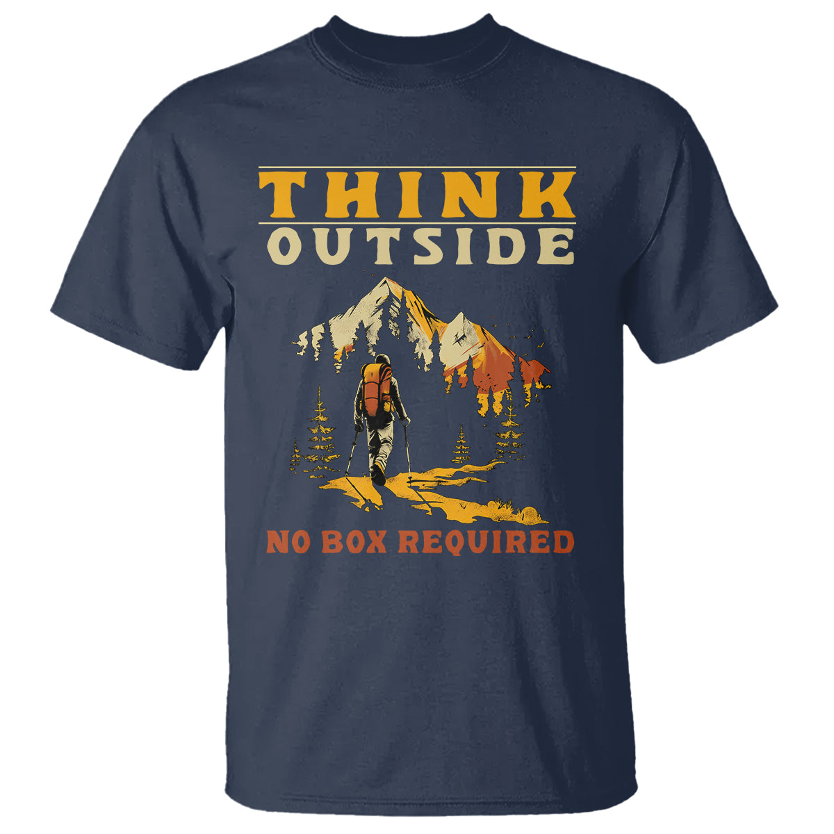 Nature Lover T Shirt Think Outside No Box Required - Wonder Print Shop