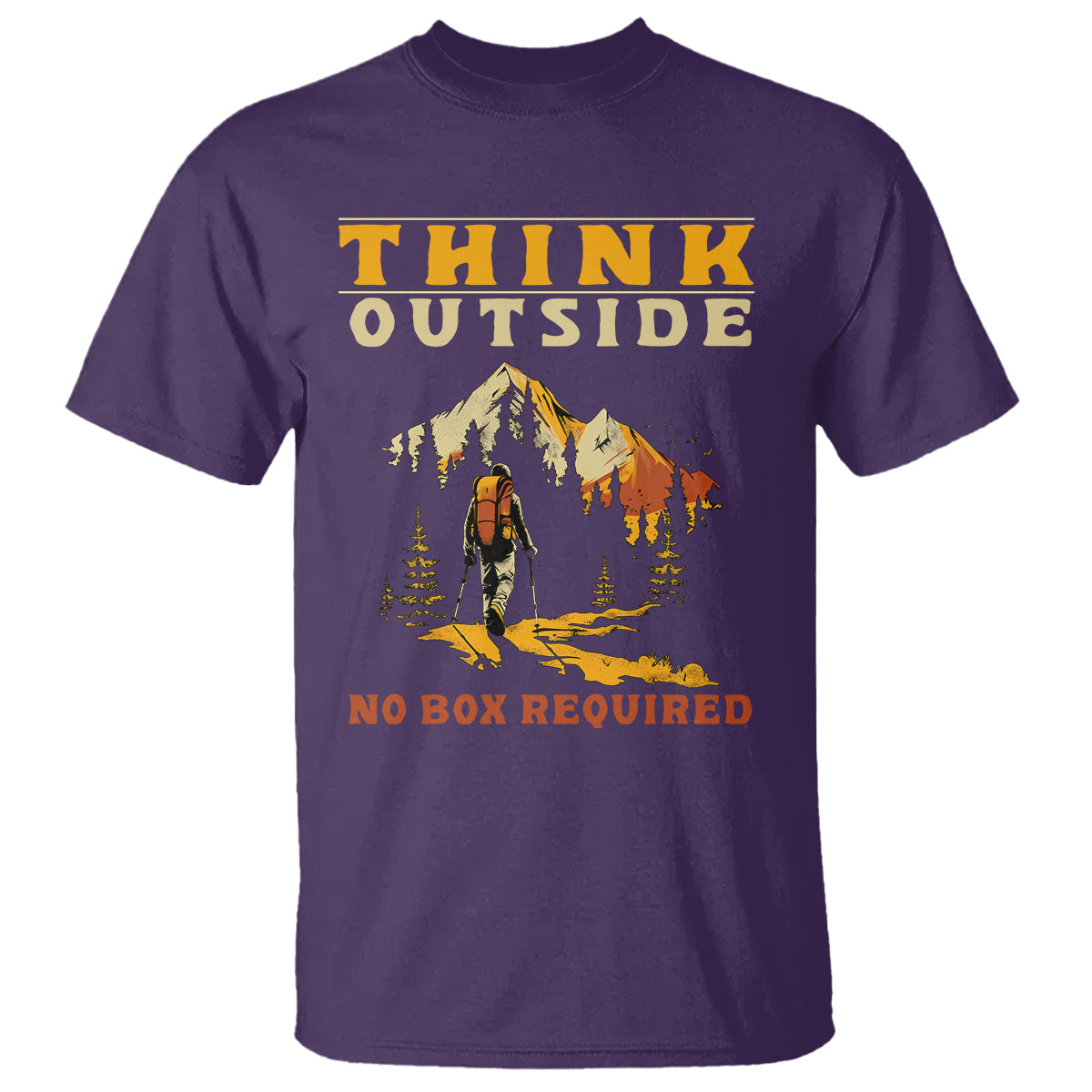 Nature Lover T Shirt Think Outside No Box Required - Wonder Print Shop