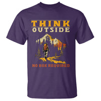 Nature Lover T Shirt Think Outside No Box Required - Wonder Print Shop