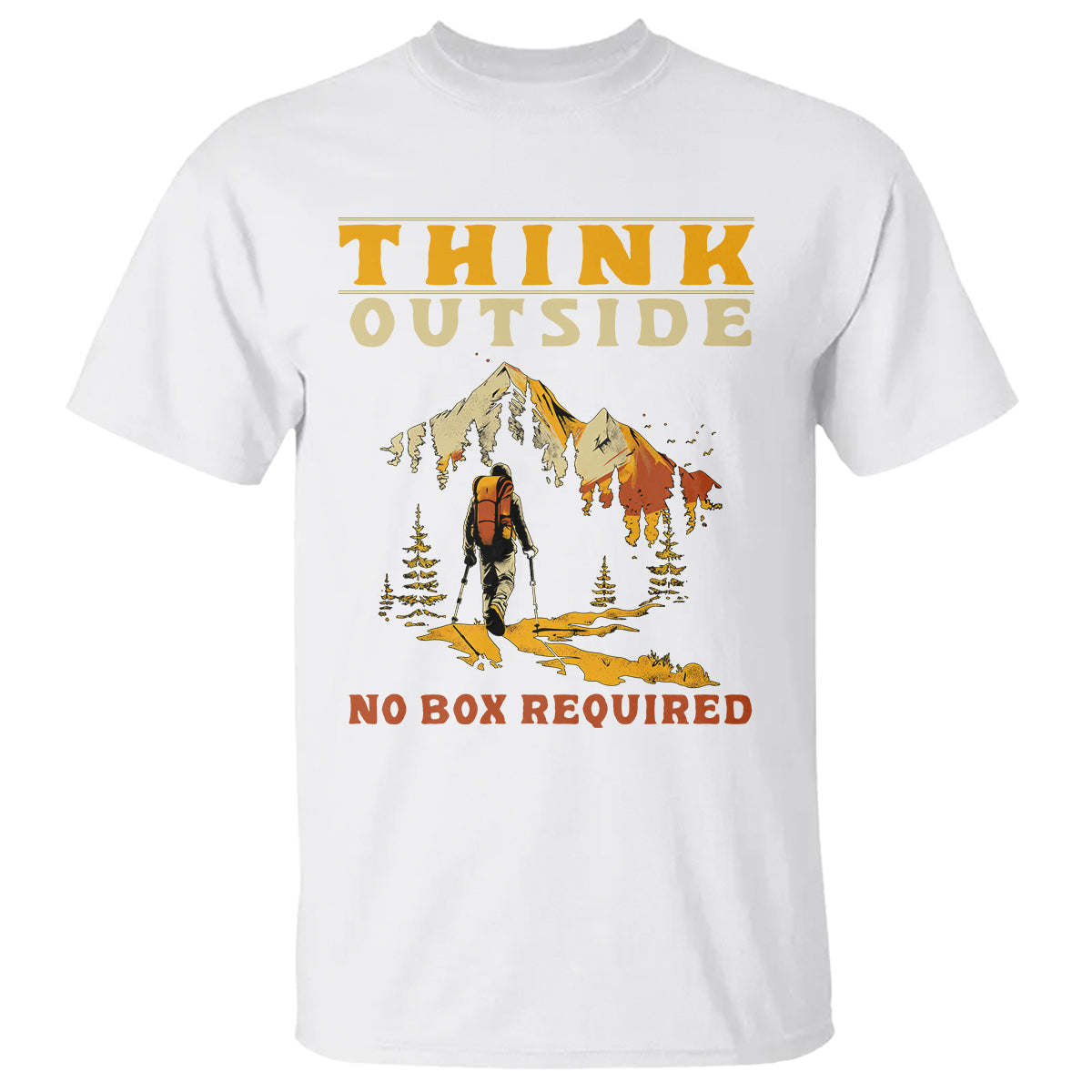 Nature Lover T Shirt Think Outside No Box Required - Wonder Print Shop