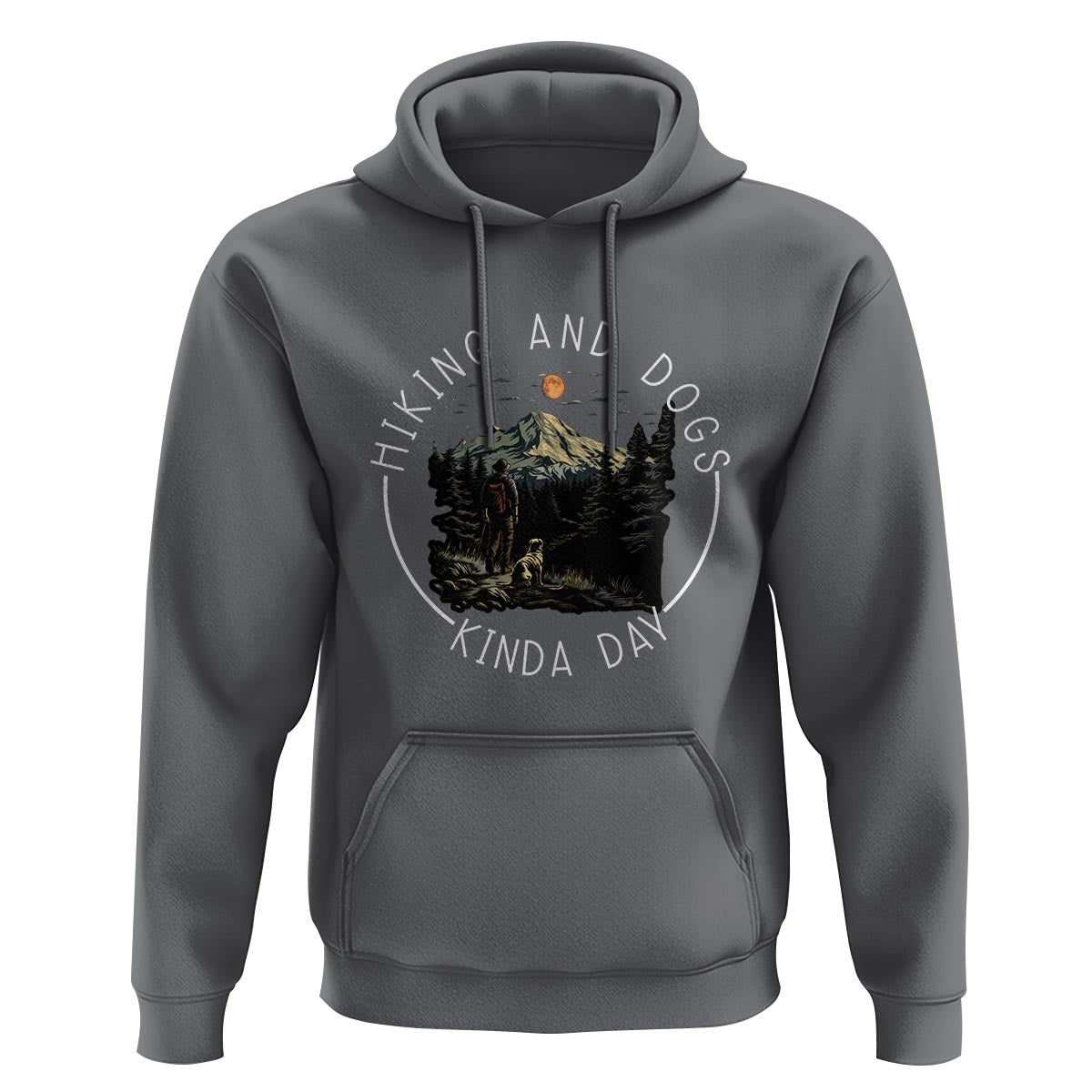 Hiking And Dogs Hoodie Kinda Day Outdoor Lover Dog Owner - Wonder Print Shop