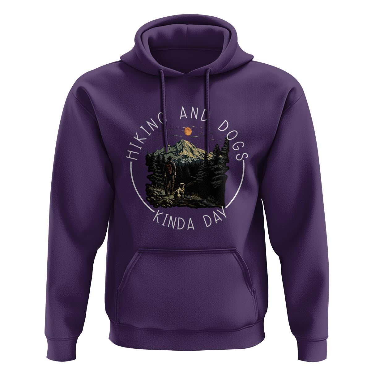 Hiking And Dogs Hoodie Kinda Day Outdoor Lover Dog Owner - Wonder Print Shop