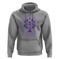Alzheimer Awareness Hoodie Love Never Forgets Remember For Those Who Cannot Purple Ribbon - Wonder Print Shop