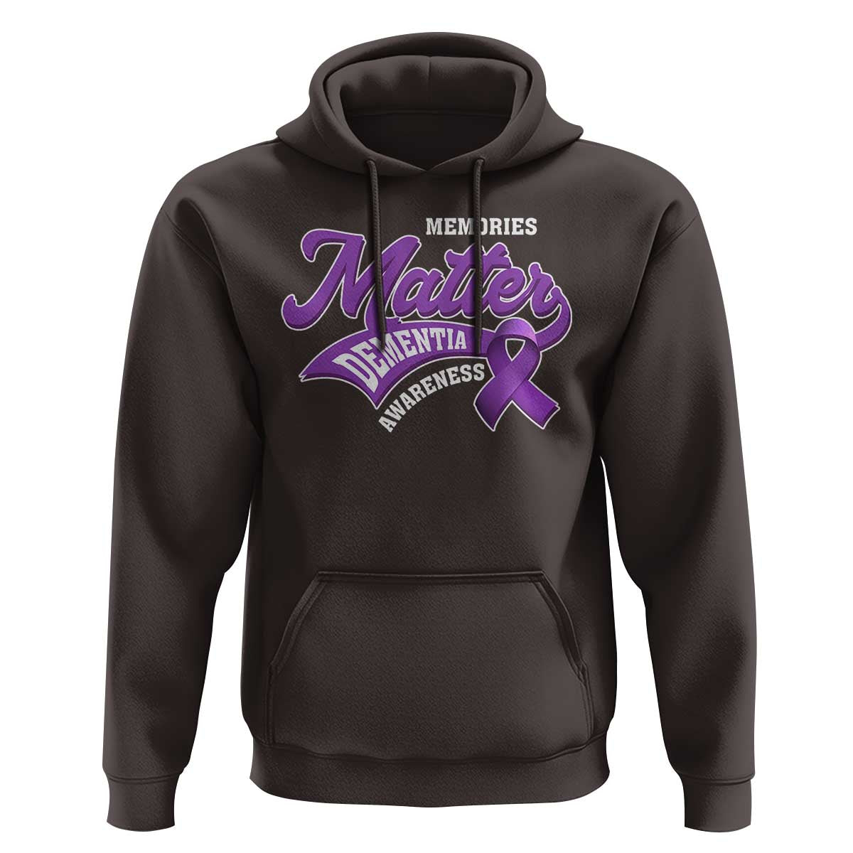 Dementia Awareness Hoodie Memories Matter Purple Ribbon Alzheimer - Wonder Print Shop