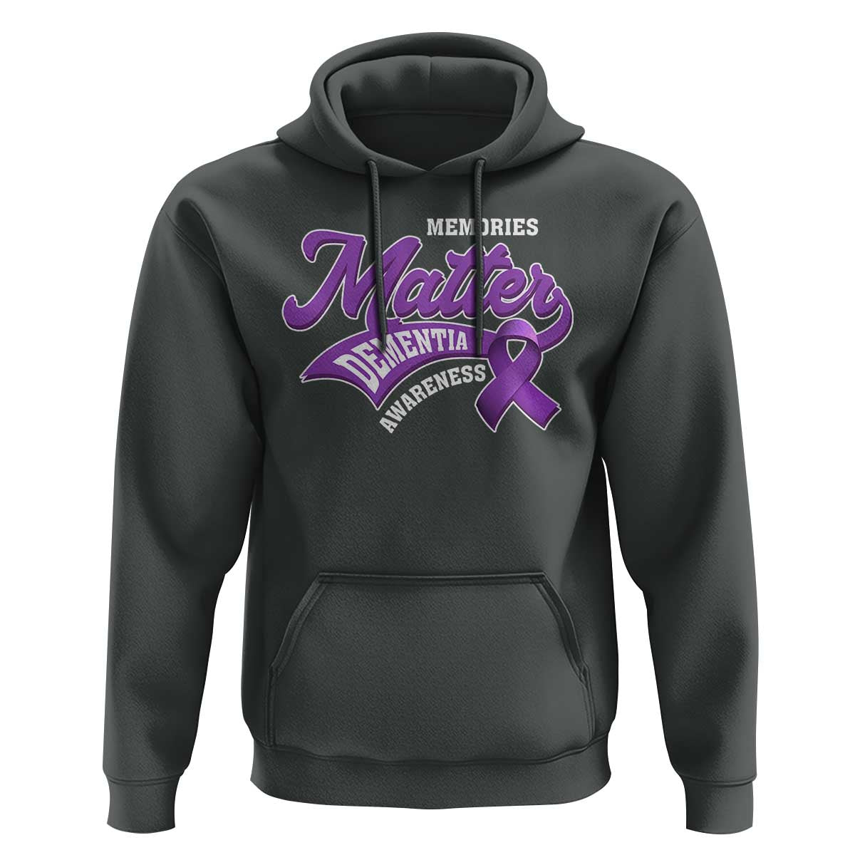 Dementia Awareness Hoodie Memories Matter Purple Ribbon Alzheimer - Wonder Print Shop