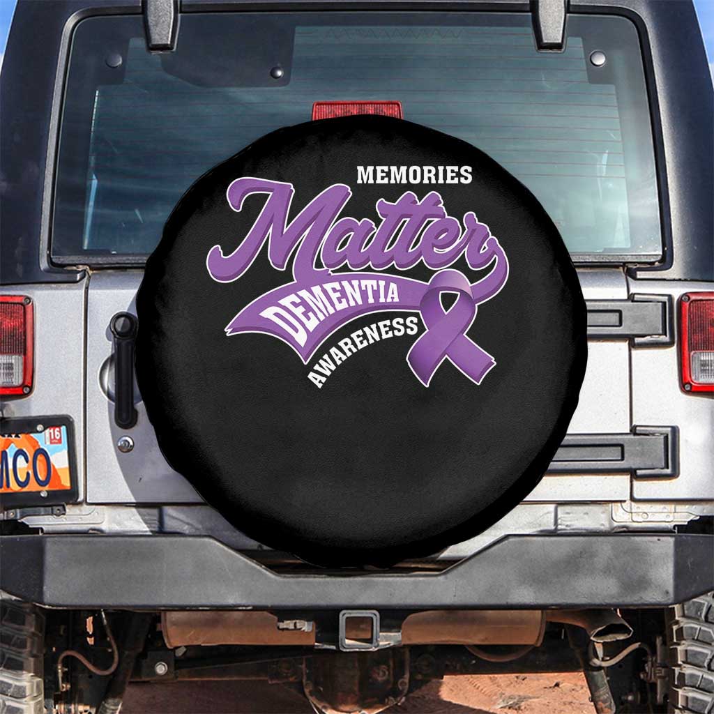 Dementia Awareness Spare Tire Cover Memories Matter Purple Ribbon Alzheimer