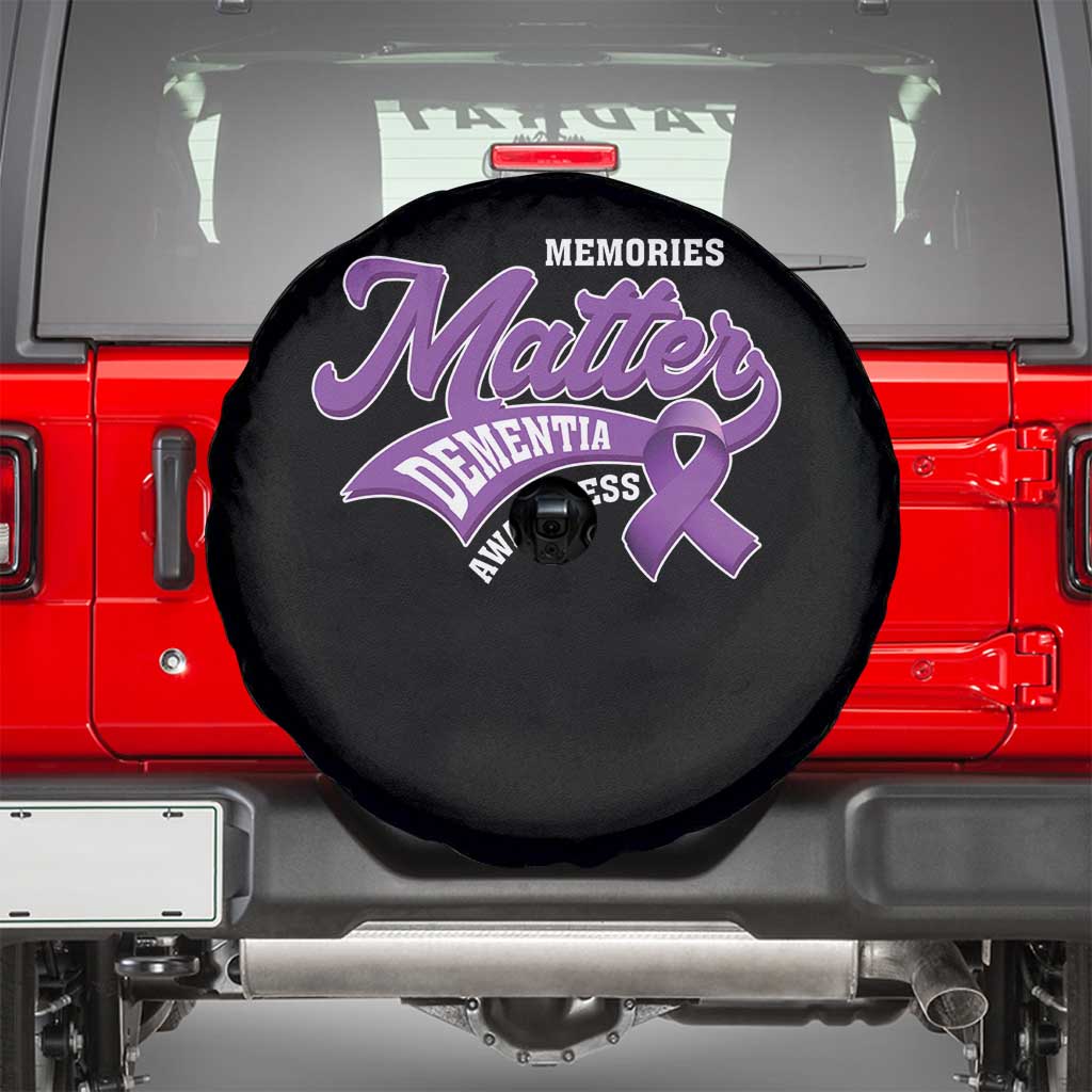 Dementia Awareness Spare Tire Cover Memories Matter Purple Ribbon Alzheimer