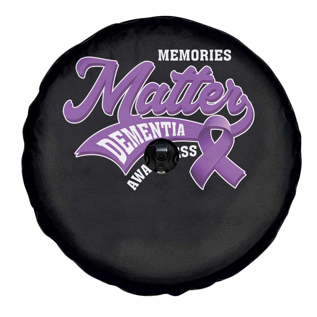 Dementia Awareness Spare Tire Cover Memories Matter Purple Ribbon Alzheimer