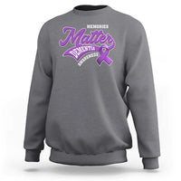 Dementia Awareness Sweatshirt Memories Matter Purple Ribbon Alzheimer - Wonder Print Shop