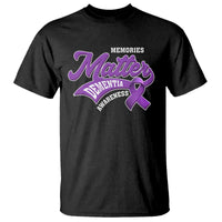 Dementia Awareness T Shirt Memories Matter Purple Ribbon Alzheimer - Wonder Print Shop