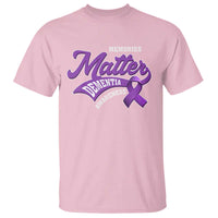 Dementia Awareness T Shirt Memories Matter Purple Ribbon Alzheimer - Wonder Print Shop