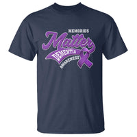 Dementia Awareness T Shirt Memories Matter Purple Ribbon Alzheimer - Wonder Print Shop