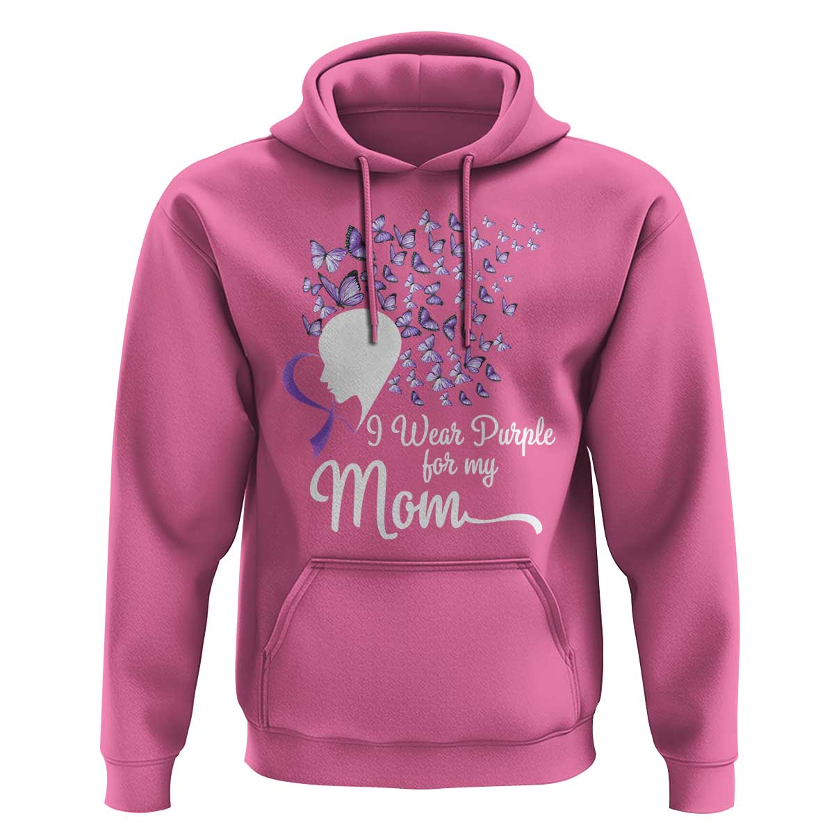 Alzheimer Awareness Hoodie I Wear Purple For My Mom Dementia - Wonder Print Shop