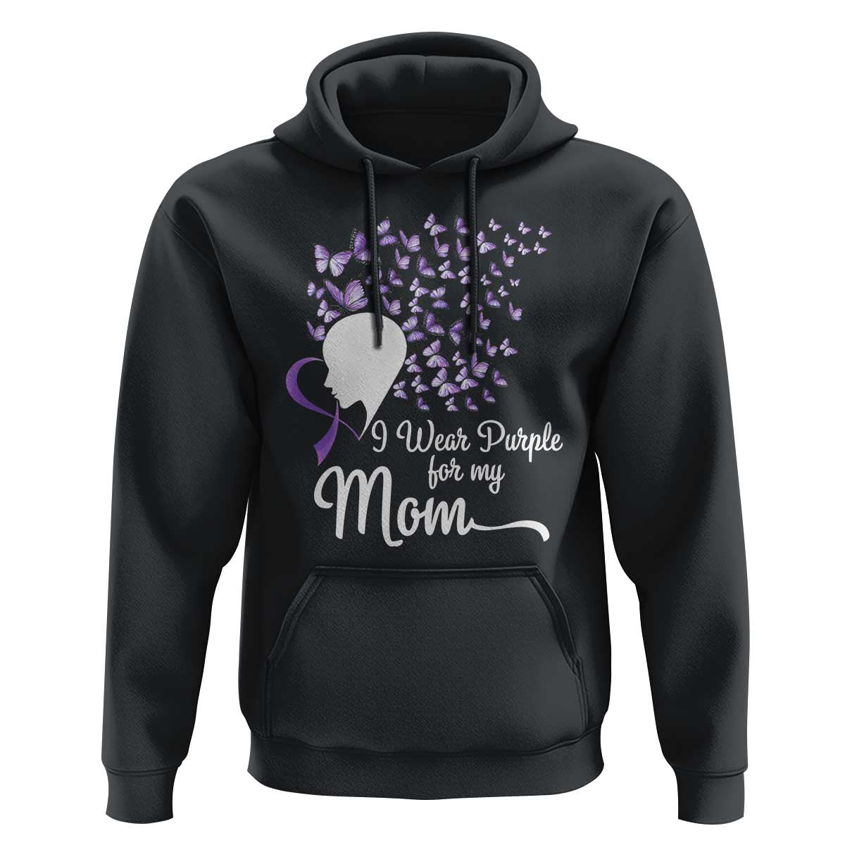 Alzheimer Awareness Hoodie I Wear Purple For My Mom Dementia - Wonder Print Shop