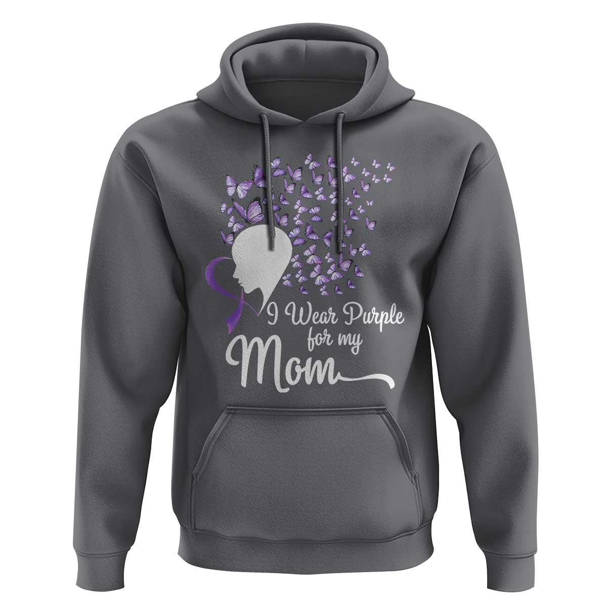 Alzheimer Awareness Hoodie I Wear Purple For My Mom Dementia - Wonder Print Shop