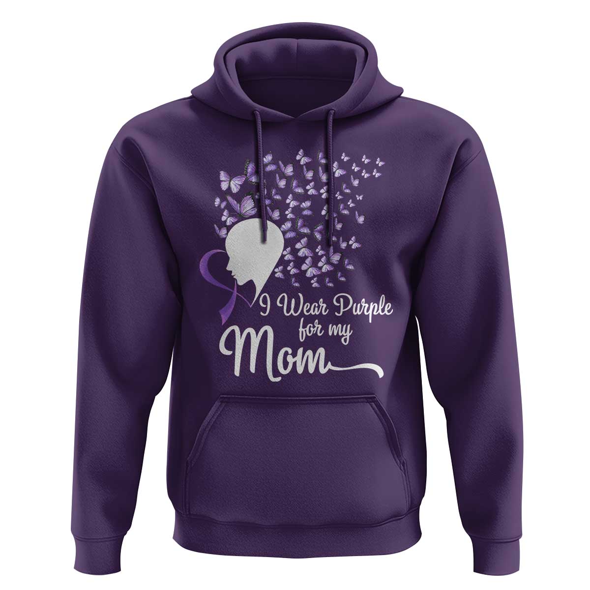 Alzheimer Awareness Hoodie I Wear Purple For My Mom Dementia - Wonder Print Shop