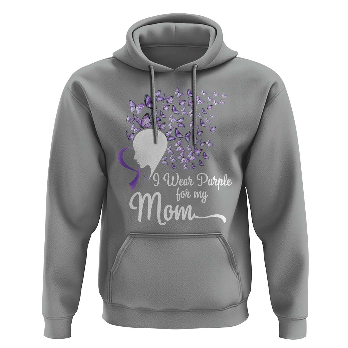 Alzheimer Awareness Hoodie I Wear Purple For My Mom Dementia - Wonder Print Shop