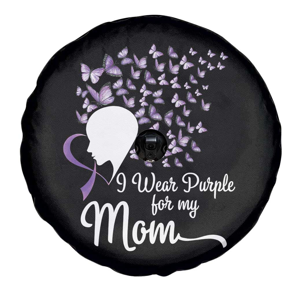 Alzheimer Awareness Spare Tire Cover I Wear Purple For My Mom Dementia