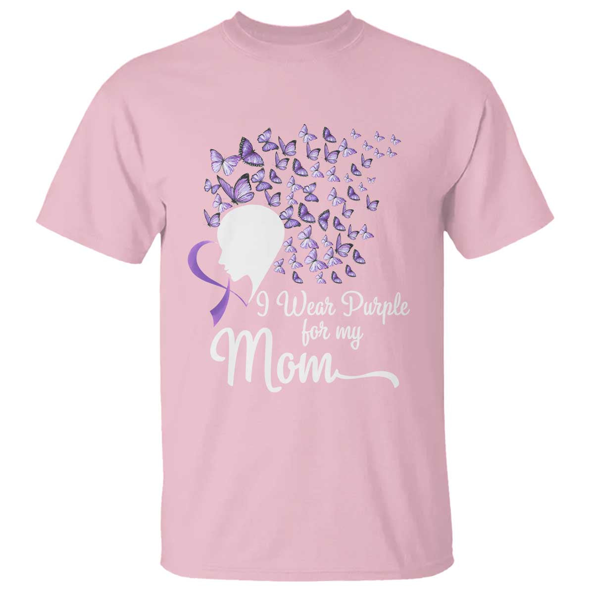 Alzheimer Awareness T Shirt I Wear Purple For My Mom Dementia - Wonder Print Shop
