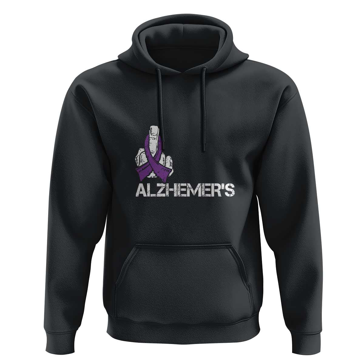 Fuck Alzheimer's Dementia Purple Ribbon Hoodie - Wonder Print Shop