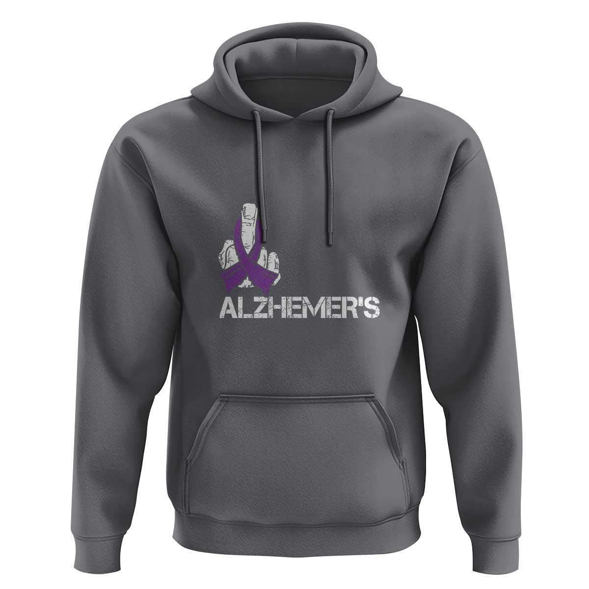 Fuck Alzheimer's Dementia Purple Ribbon Hoodie - Wonder Print Shop